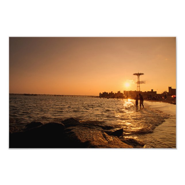 Beach Sunset - Coney Island - Brooklyn Photo Print (Front)