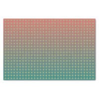 Beach Sunset Coral and Teal Ombre Pattern Tissue Paper