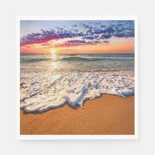 Beach Sunset Decoupage Napkins (Front)