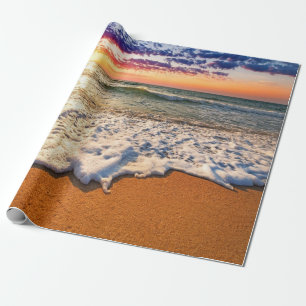 Beach Sunset Decoupage Wrapping Paper