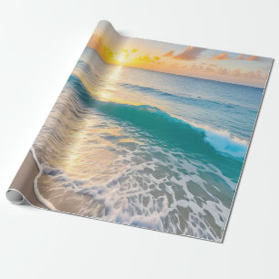 Beach Sunset Decoupage Wrapping Paper