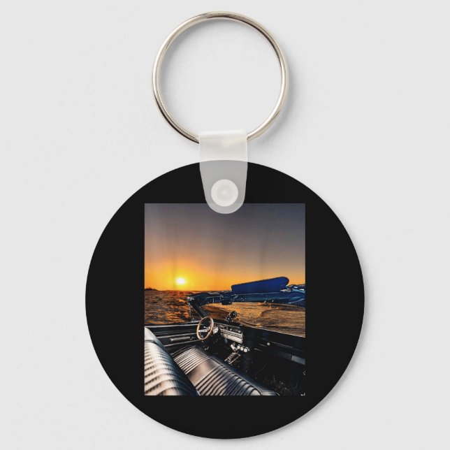 Beach Sunset Drive Keychain (Front)
