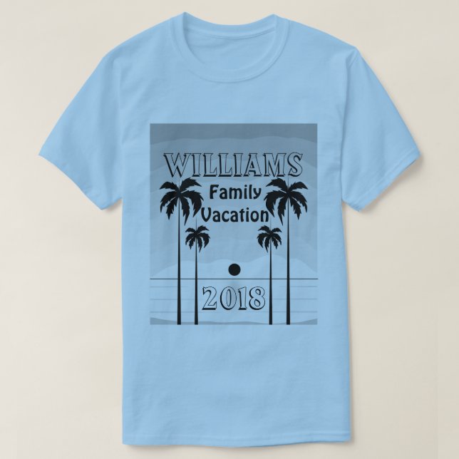 Beach Sunset Family Vacation T-shirt (Design Front)