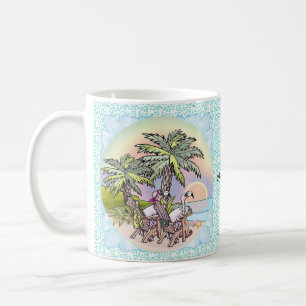 Beach Sunset Flamingo mug