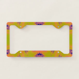 Beach Sunset Gradient Contrast Mandela License Plate Frame