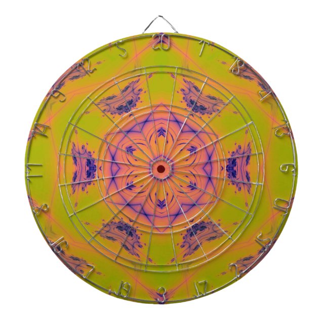 Beach Sunset High Contrast Mandela Dart Board (Front)
