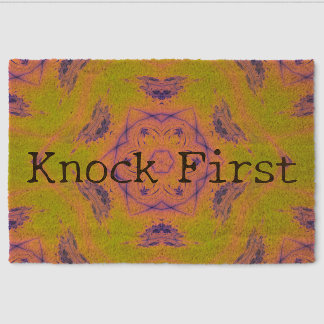 Beach Sunset High Contrast Mandela Fiber Doormat