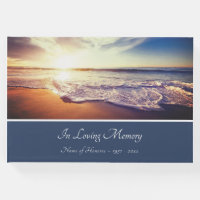 Beach Sunset In Loving Memory Guest Book
