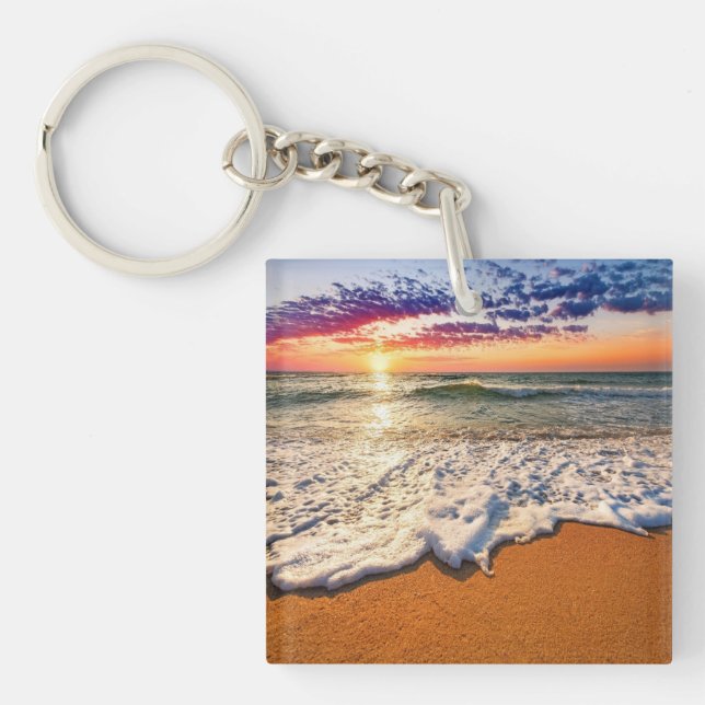 Beach Sunset  Keychain (Front)