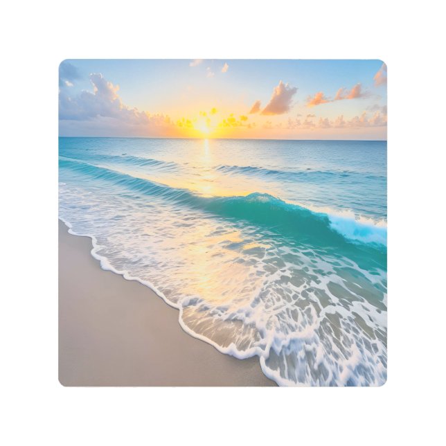 Beach Sunset Metal Print (Front)