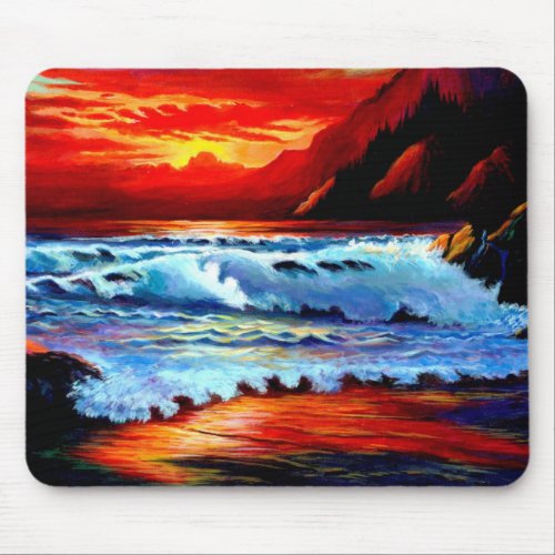 Beach Sunset Mouse Pad