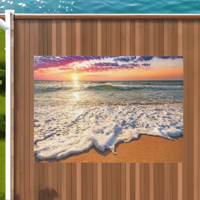 Beach Sunset  Outdoor Rug (Insitu (Outdoor 1))