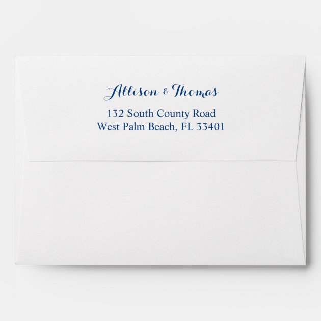 Beach Sunset Palm Tree String Lights 5x7 Invite Envelope