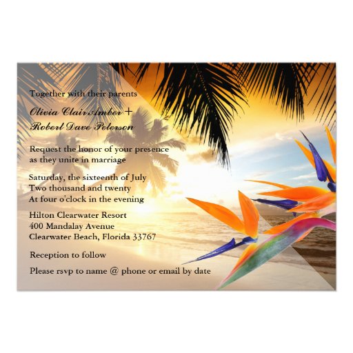 Bird Of Paradise Wedding Invitations 10