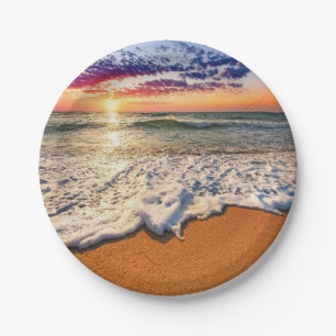 Beach Sunset  Paper Plates