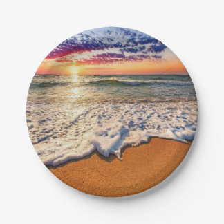 Beach Sunset  Paper Plates