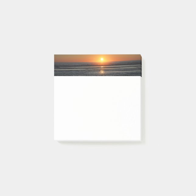 Beach Sunset Photo Stationery 3x3 Notes (Front)