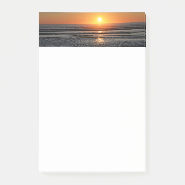 Beach Sunset Photo Stationery 4x6 Notes (Front)