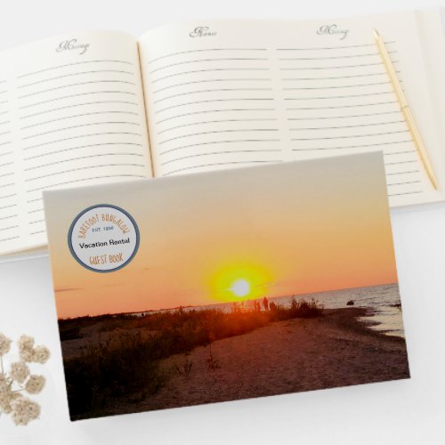 Beach Sunset Photo Vacation Rental Guest Book