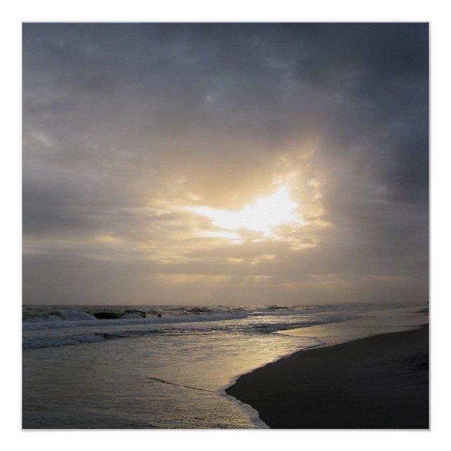 Beach Sunset Photography Poster Print (Front)