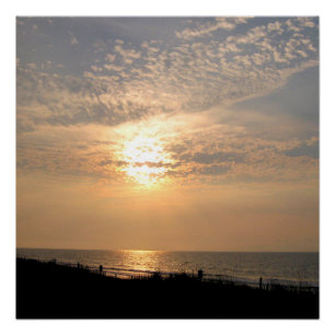 Beach Sunset Photography Poster Print