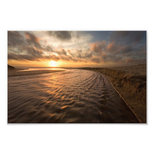 Beach Sunset Print: Montara Beach, Pacifica CA Photo Print (Front)