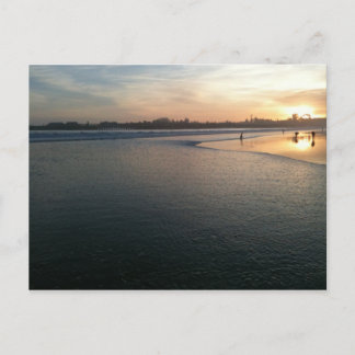 Beach Sunset, Santa Cruz, CA Postcard
