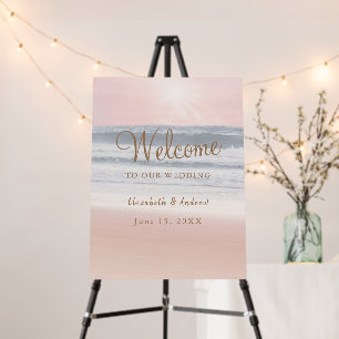 Beach Sunset Seaside/Oceanside Wedding Foam Board