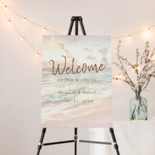 Beach Sunset Seaside/Oceanside Wedding Foam Board