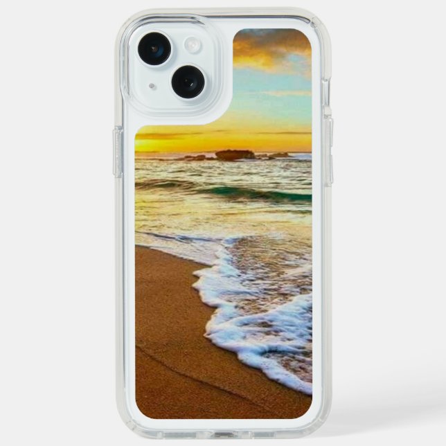 Beach Sunset Speck iPhone Case (Front (White))