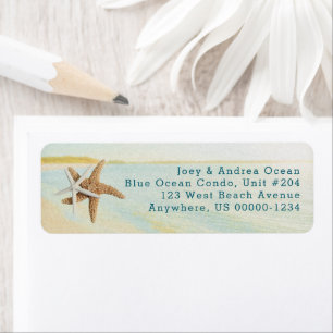 Beach Sunset Starfish Coastal Address Labels