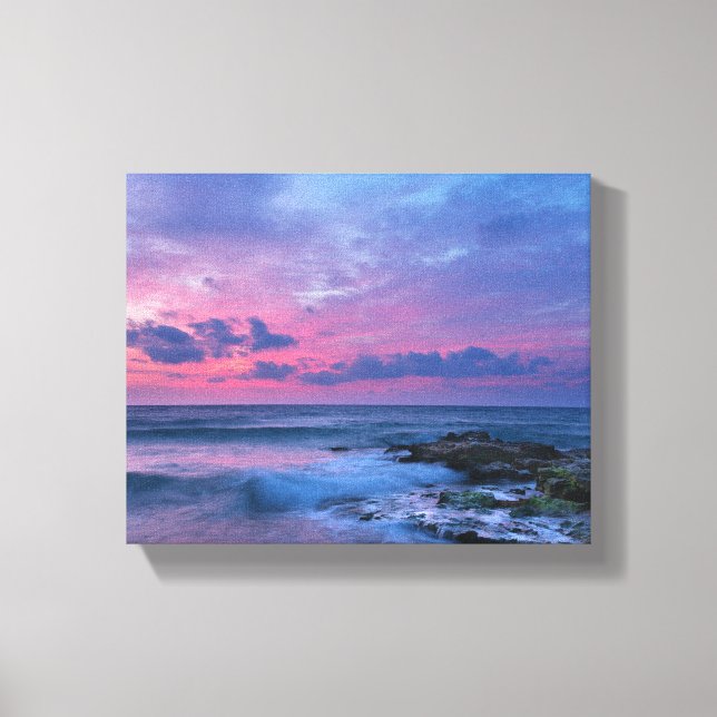 Beach Sunset Stretched Canvas Print (Front)