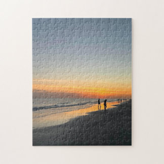Beach Sunset Stroll Jigsaw Puzzle