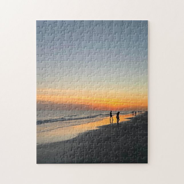 Beach Sunset Stroll Jigsaw Puzzle (Vertical)