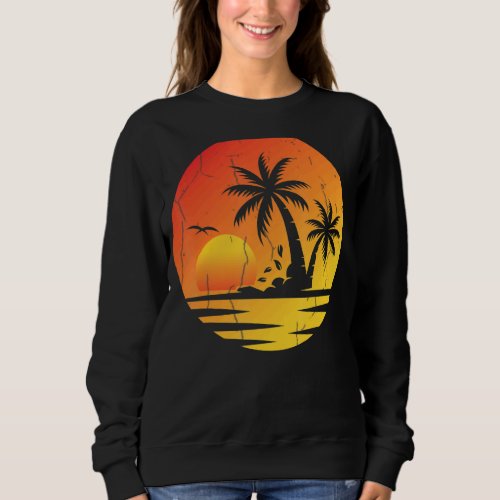 Beach Sunset  Summer Holidays Sea  Graphic Sweatshirt