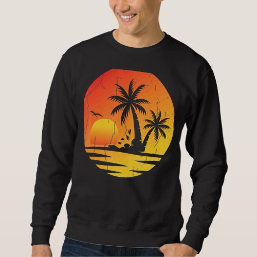 Beach Sunset  Summer Holidays Sea  Graphic Sweatshirt
