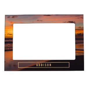 Beach Sunset Tropical Oasis  Magnetic Frame