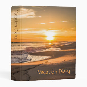 Beach Sunset Vacation Diary Mini-Notebook Mini Binder