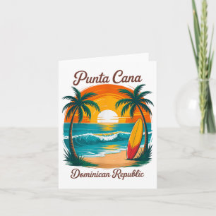 Beach Sunset Vacation Trip Punta Cana Dominican Re Card