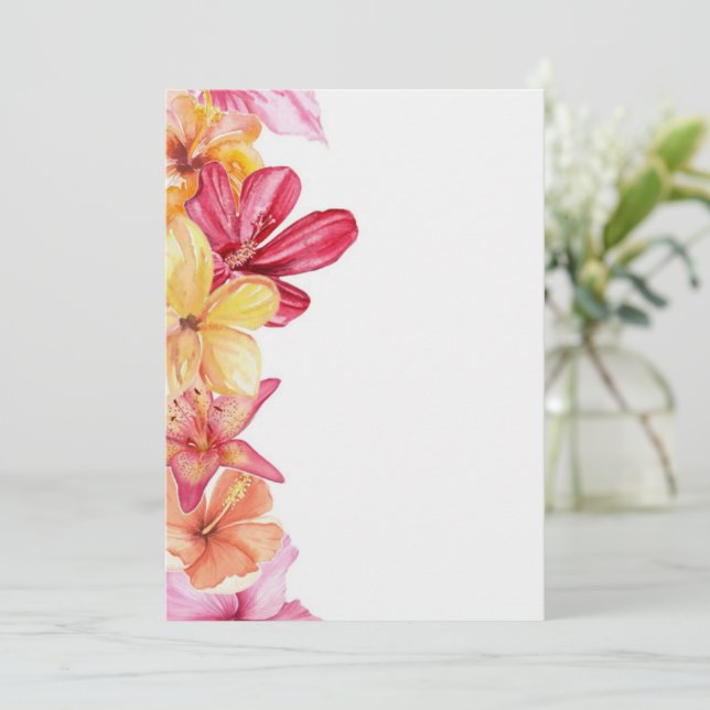 Beach sunset wedding invitations  (Standing Front)