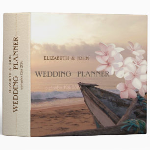 Beach Sunset Wedding,Plumeria Binder