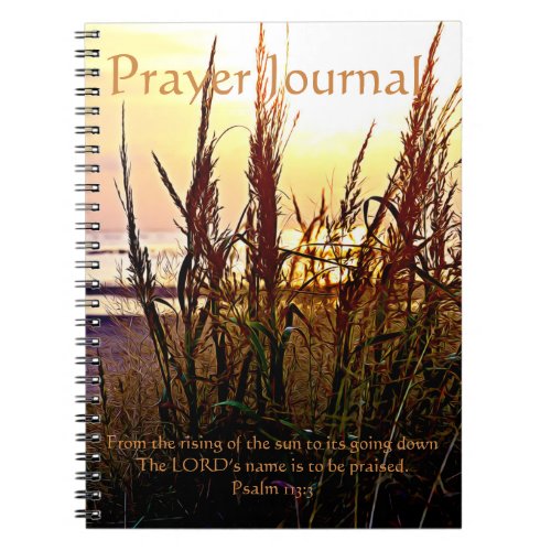 Beach Sunset Wild Grass Prayer Journal