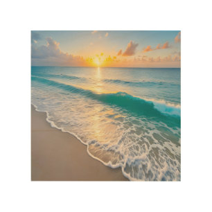Beach Sunset Wood Wall Art
