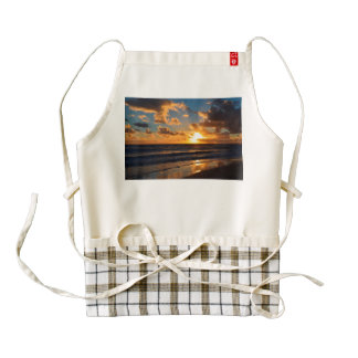 Beach sunset zazzle HEART apron