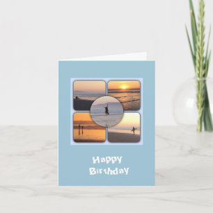 Beach sunsets card
