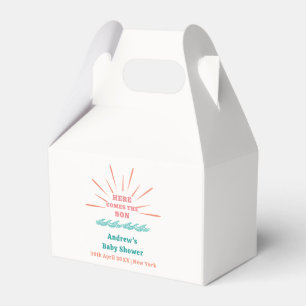 Beach Sunshine Here Comes The Son Baby Shower  Favor Boxes