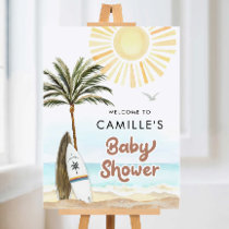 Beach Surf Baby Shower Paper Foam Board