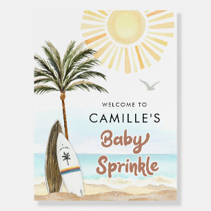 Beach Surf Baby Sprinkle Welcome Sign