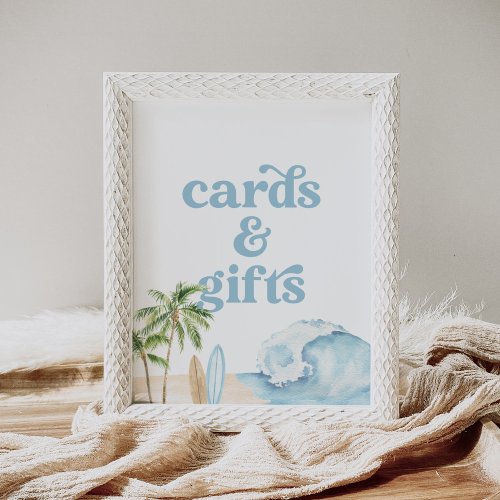 Beach Surf Birthday Cards and Gifts Sign