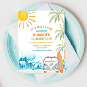 Beach Surf Birthday Party Invitation